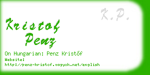 kristof penz business card